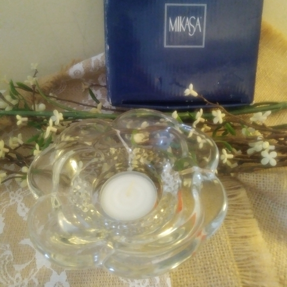 Mikasa Cleat Glass Tea Light - Picture 2 of 6